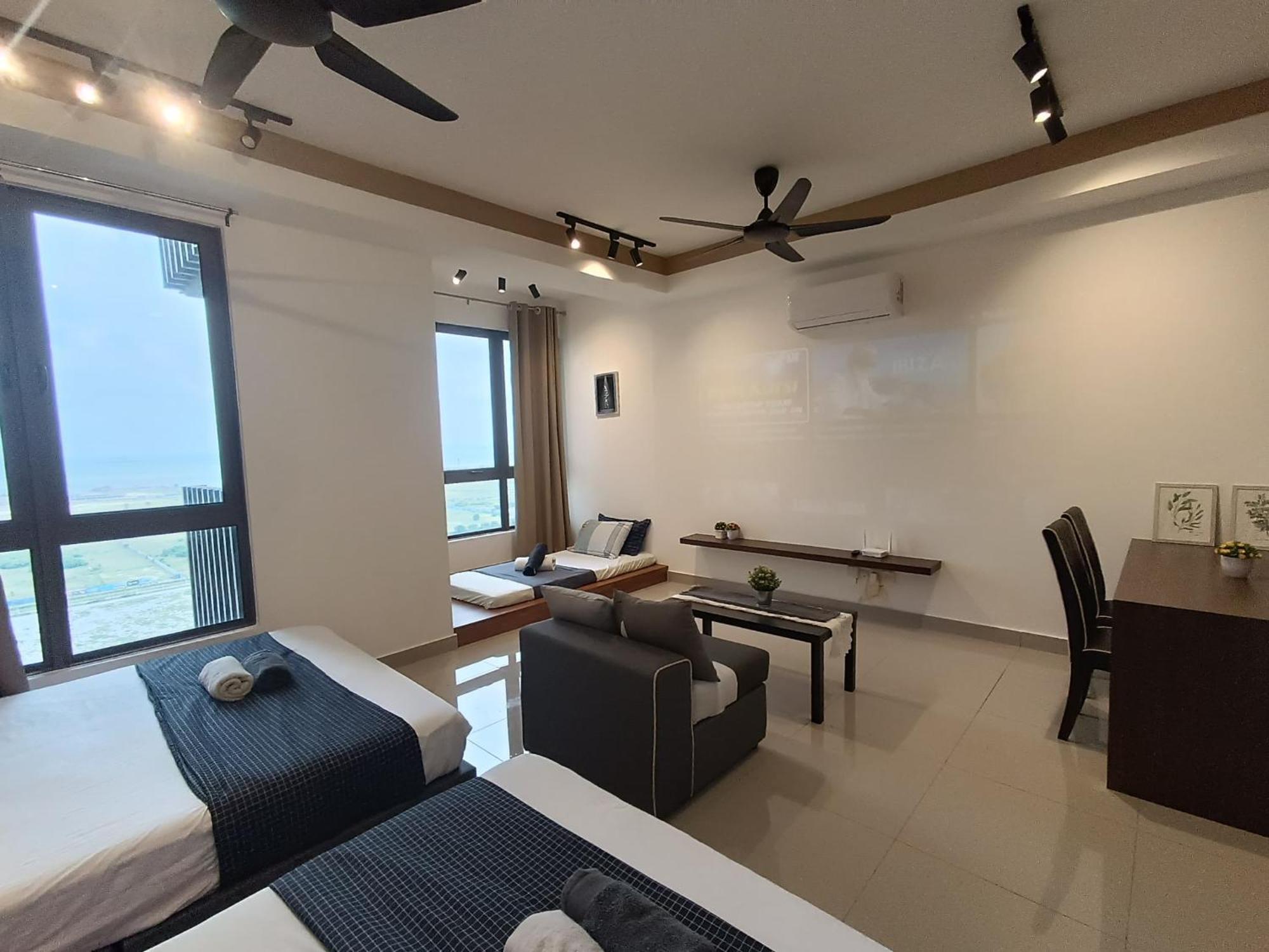 Pangsapuri Bali Melaka Seaview Waterpark 2-5Pax 5Minjonker Projector Malacca